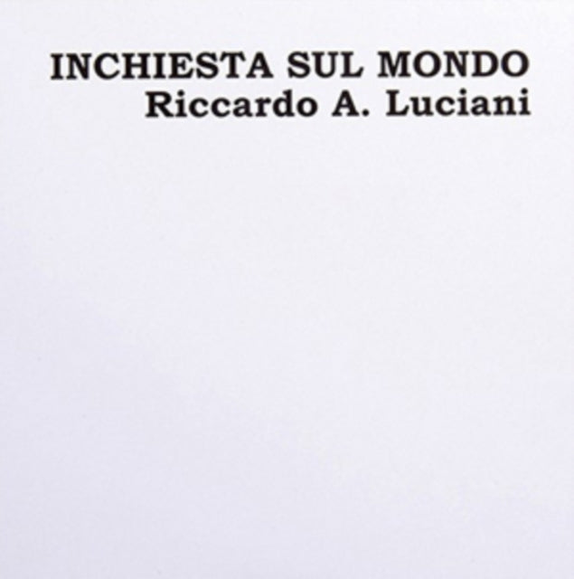 LUCIANI, RICCARDO A. | INCHIESTA SUL MONDO (GATEFOLD) | VINYL RECORD (LP)