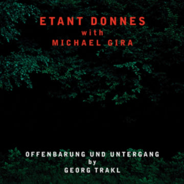 ETANT DONNES WITH MICHAEL GIRA | OFFENBARUNG UND UNTERGANG | VINYL RECORD (LP)