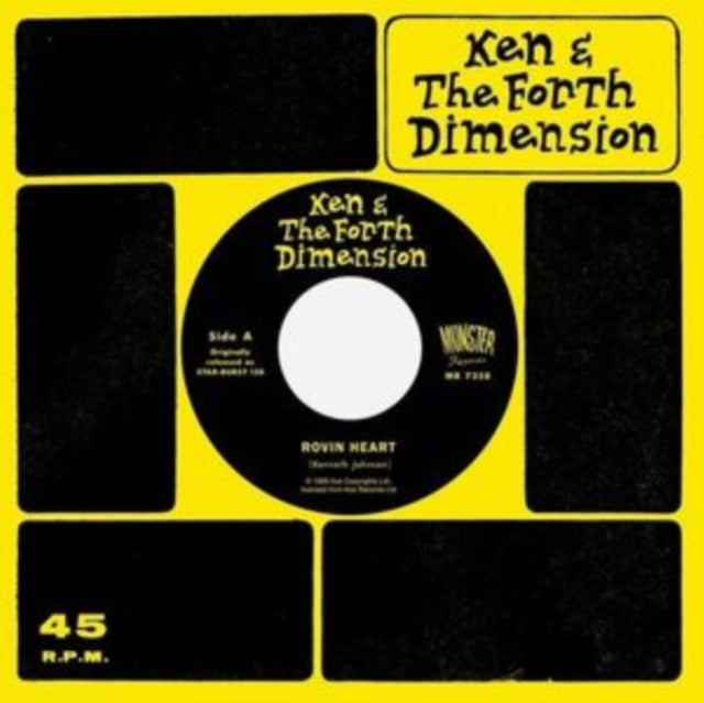 KEN & THE FORTH DIMENSION | ROVIN' HEART | 7IN VINYL