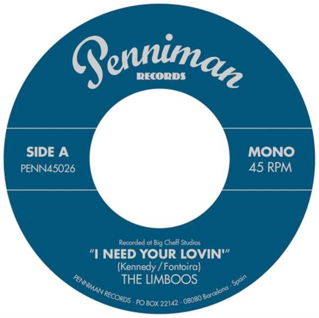LIMBOOS | I NEED YOUR LOVIN/I'M A FOOL | 7IN VINYL