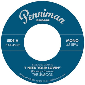 LIMBOOS | I NEED YOUR LOVIN/I'M A FOOL | 7IN VINYL