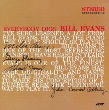 EVANS, BILL | EVERYBODY DIGS BILL EVANS | VINYL RECORD (LP)
