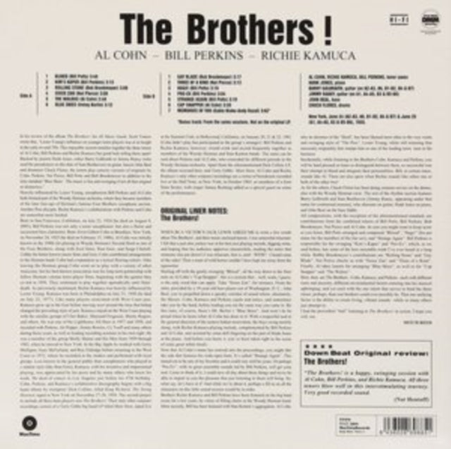 COHN, AL / PERKINS, BILL / KAMUCA, RICHIE | BROTHERS | VINYL RECORD (LP)