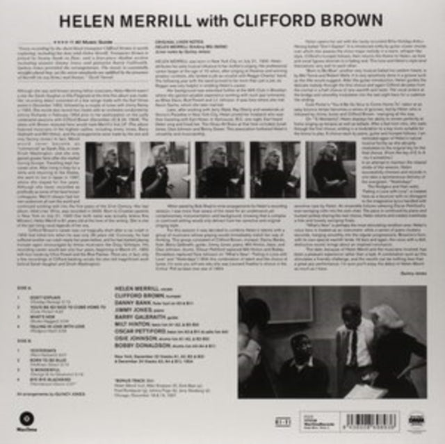 MERRILL, HELEN | WITH CLIFFORD BROWN | VINYL RECORD (LP)