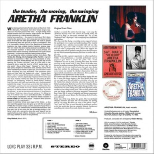 FRANKLIN, ARETHA | TENDER THE MOVING THE SWINGING | VINYL RECORD (LP)