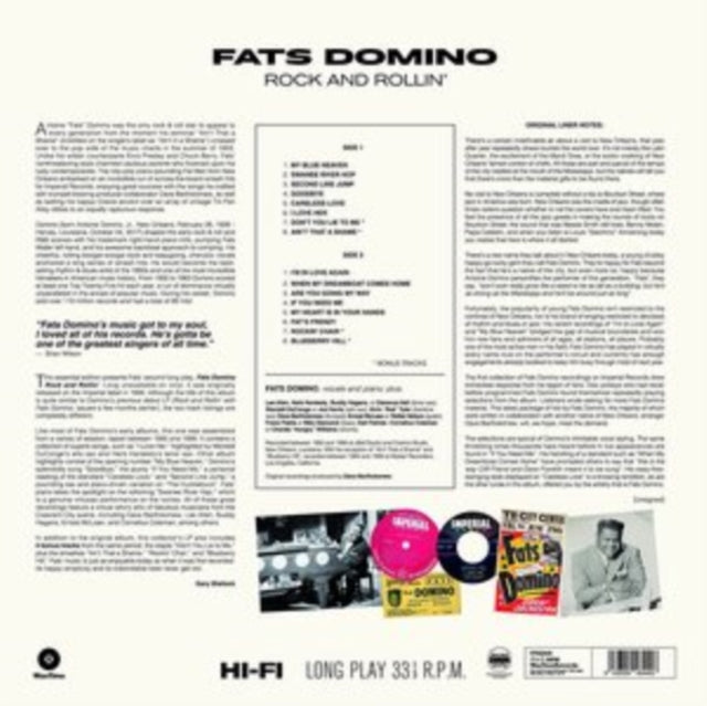 DOMINO, FATS | FATS DOMINO ROCK AND ROLLIN (SECOND ALBUM) (4 BONUS TRACKS) (180G/PREMIUM VINYL/DMM MASTER) | VINYL RECORD (LP)