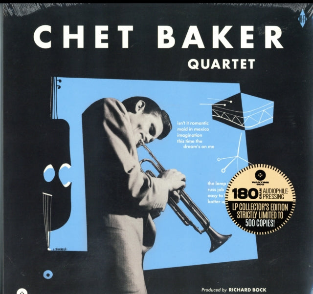 BAKER, CHET QUARTET | CHET BAKER QUARTET (6 BONUS TRACKS) (LIMITED COLLECTOR'S EDITION) (180G/DMM MASTER) | VINYL RECORD (LP)