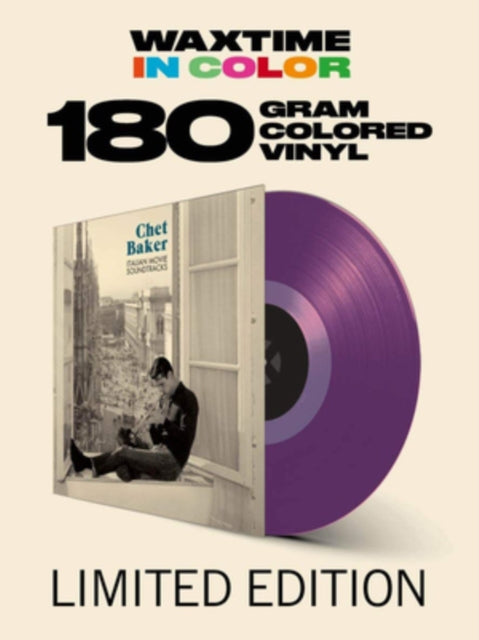 BAKER, CHET | ITALIAN MOVIE SOUNDTRACKS (1 BONUS TRACK) (LIMITED 180G TRANSPARENT PURPLE VINYL/DMM MASTER) | VINYL RECORD (LP)
