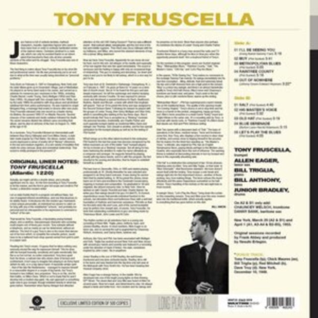 FRUSCELLA, TONY | TONY FRUSCELLA (1 BONUS TRACK/180G/DMM/COLLECTOR'S EDITION) | VINYL RECORD (LP)