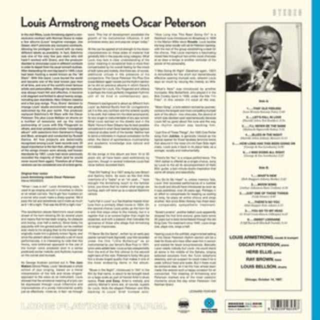 ARMSTRONG, LOUIS | MEETS OSCAR PETERSON (LIMITED SOLID BLUE VINYL/180G/DMM) | VINYL RECORD (LP)