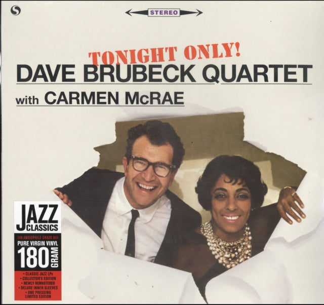 BRUBECK, DAVE WITH MCRAE, CARMEN | TONIGHT ONLY! (1 BONUS TRACK) (180G/DMM/LIMITED) | VINYL RECORD (LP)