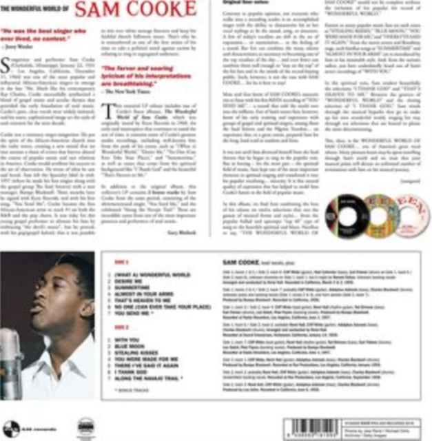 COOKE, SAM | WONDERFUL WORLD OF SAM COOKE (180G/DMM MASTER) | VINYL RECORD (LP)