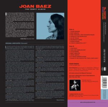 BAEZ, JOAN | DEBUT ALBUM | VINYL RECORD (LP)