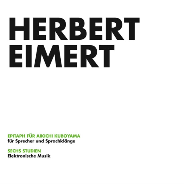 EIMERT, HERBERT | EPITAPH FUR AIKICHI KUBOYAMA / SECHS STUDIEN | VINYL RECORD (LP)
