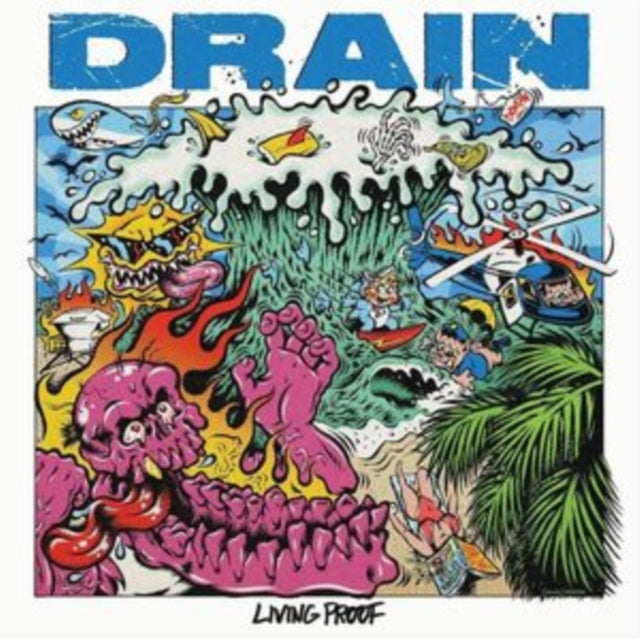 DRAIN | LIVING PROOF (KELLY GREEN/EASTER YELLOW GALAXY VINYL) | VINYL RECORD (LP)