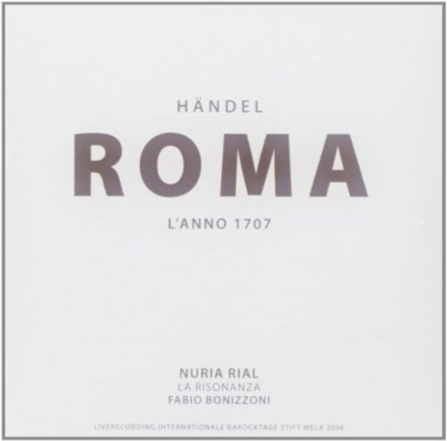 HANDEL | ROMA- L'ANNO 1707 | CD