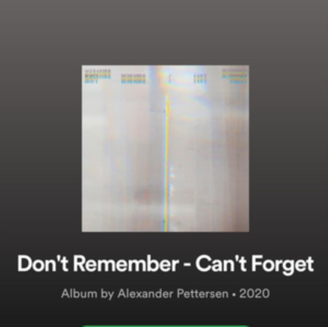 PETTERSEN, ALEXANDER | DON'T REMEMBER - CAN'T FORGET (LP/CD) | VINYL RECORD (LP)