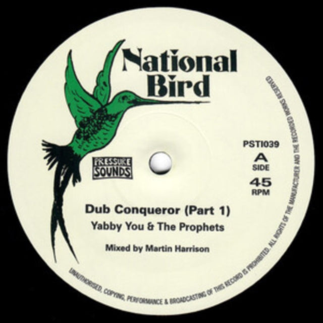 YABBY YOU & THE PROPHETS | DUB CONQUEROR (REMIXED BY PAOLO DUBFILES BALDINI & MARTIN HARRISON) | 10IN VINYL